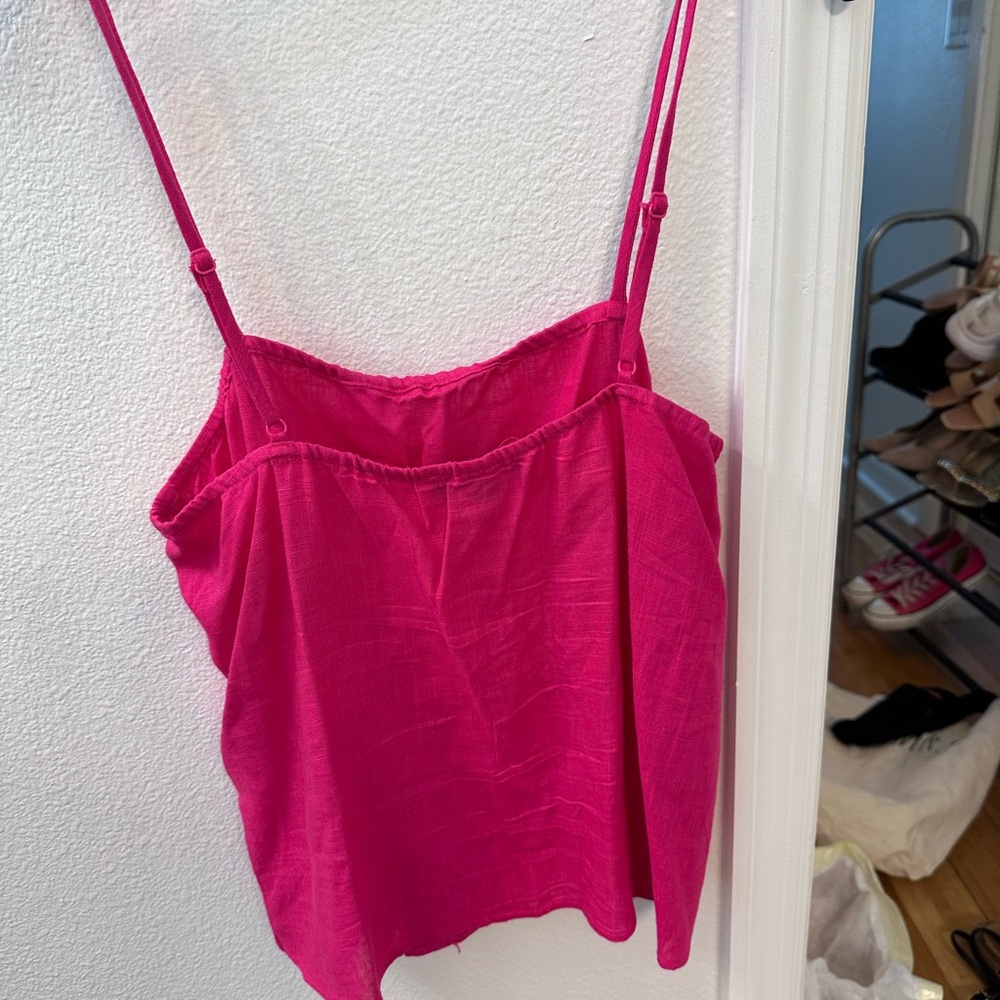 Super cute hot pink spaghetti strap top size M